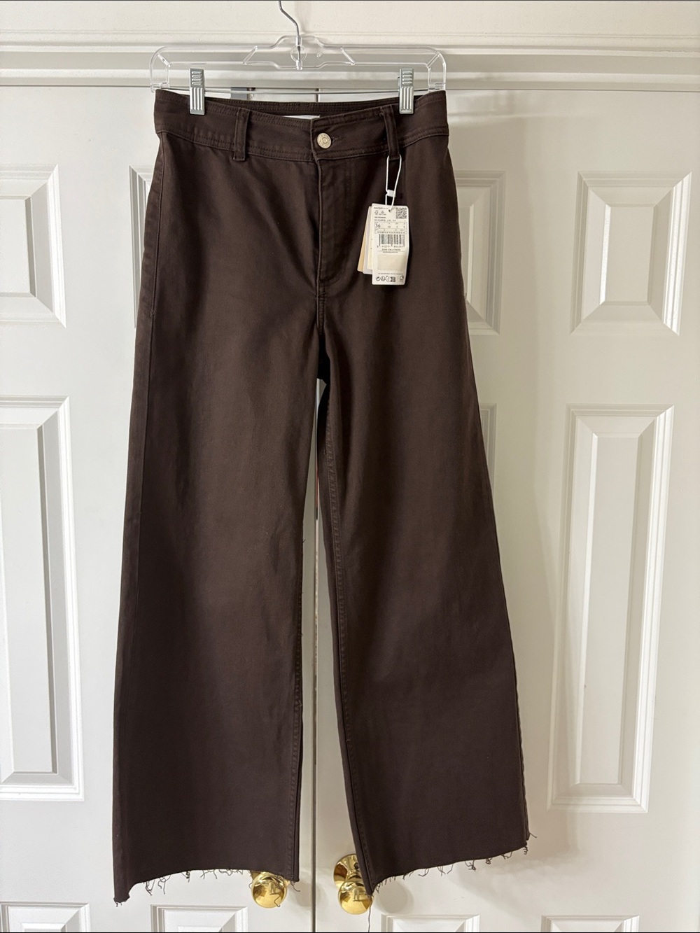 NWT! Mango MNG Catherine Culotte Jeans. Brown Color. Size 36/4. NEW!